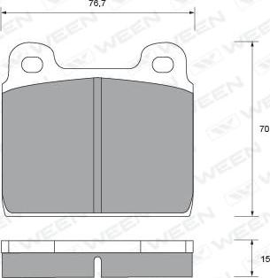 MOPROD MDP11 - Bremsbelagsatz, Scheibenbremse alexcarstop-ersatzteile.com