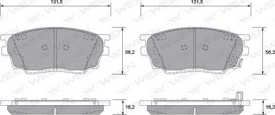 Ween 151-2278 - Bremsbelagsatz, Scheibenbremse alexcarstop-ersatzteile.com