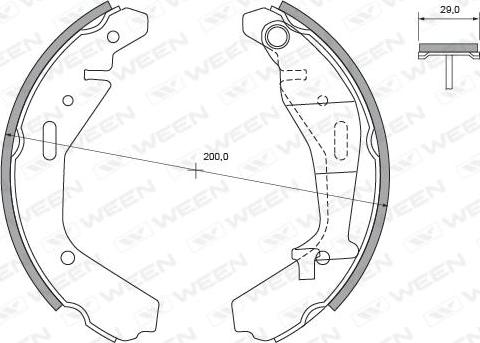 Ween 152-2488 - Bremsbackensatz alexcarstop-ersatzteile.com