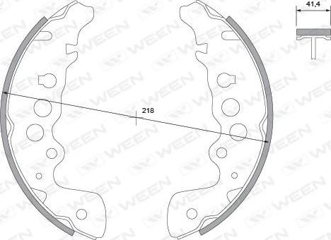 Ween 152-2435 - Bremsbackensatz alexcarstop-ersatzteile.com