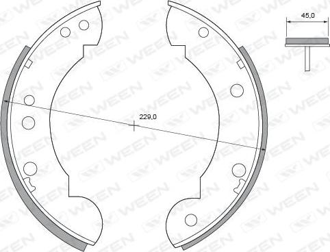 Ween 152-2193 - Bremsbackensatz alexcarstop-ersatzteile.com