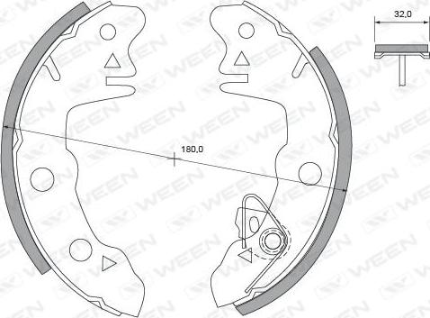 Ween 152-2341 - Bremsbackensatz alexcarstop-ersatzteile.com