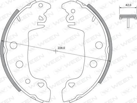 Ween 152-2339 - Bremsbackensatz alexcarstop-ersatzteile.com