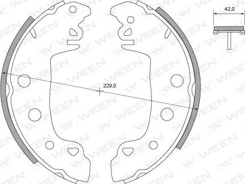 Ween 152-2338 - Bremsbackensatz alexcarstop-ersatzteile.com