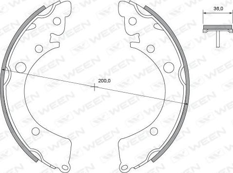 Ween 152-2299 - Bremsbackensatz alexcarstop-ersatzteile.com