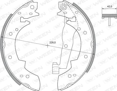 Ween 152-2200 - Bremsbackensatz alexcarstop-ersatzteile.com