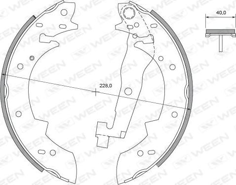 Ween 152-2288 - Bremsbackensatz alexcarstop-ersatzteile.com