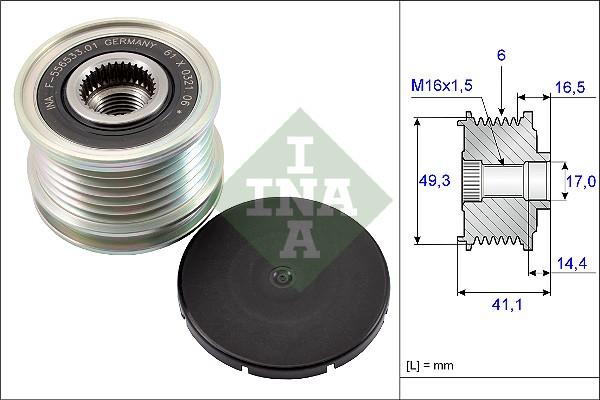 Wilmink Group WG1253752 - Riemenscheibe, Generator alexcarstop-ersatzteile.com