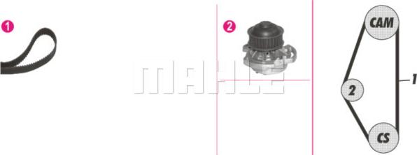 Wilmink Group WG2182172 - Wasserpumpe + Zahnriemensatz alexcarstop-ersatzteile.com