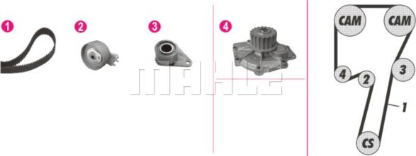 Wilmink Group WG2182215 - Wasserpumpe + Zahnriemensatz alexcarstop-ersatzteile.com