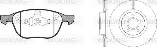 Woking 811823.01 - Bremsensatz, Scheibenbremse alexcarstop-ersatzteile.com