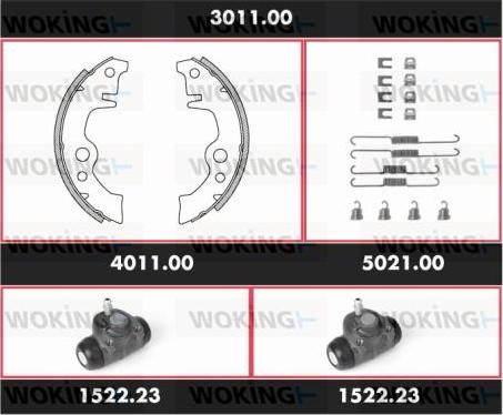 Woking 3011.00 - Bremsbackensatz alexcarstop-ersatzteile.com