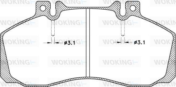 Woking JSA 3453.00 - Bremsbelagsatz, Scheibenbremse alexcarstop-ersatzteile.com