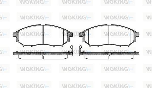 Woking P9523.14 - Bremsbelagsatz, Scheibenbremse alexcarstop-ersatzteile.com