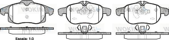 Woking P9883.40 - Bremsbelagsatz, Scheibenbremse alexcarstop-ersatzteile.com