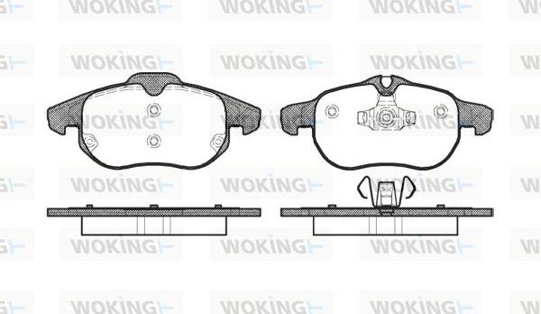 Woking P9883.00 - Bremsbelagsatz, Scheibenbremse alexcarstop-ersatzteile.com