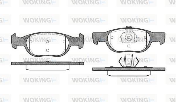 Woking P4883.10 - Bremsbelagsatz, Scheibenbremse alexcarstop-ersatzteile.com