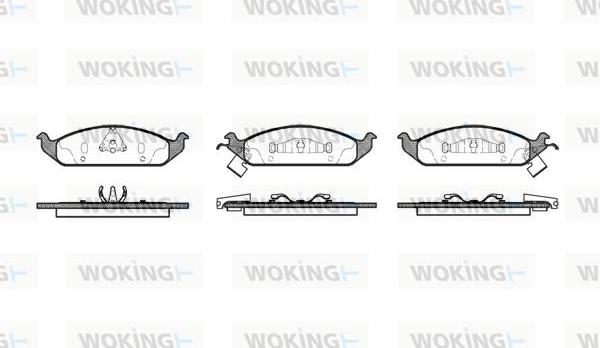 Woking P4703.02 - Bremsbelagsatz, Scheibenbremse alexcarstop-ersatzteile.com