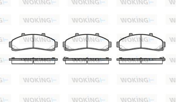 Woking P4713.02 - Bremsbelagsatz, Scheibenbremse alexcarstop-ersatzteile.com