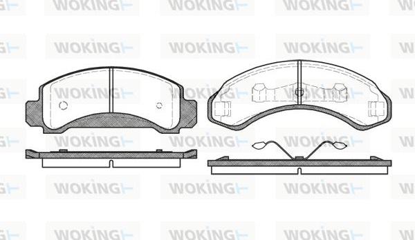 Woking P4723.00 - Bremsbelagsatz, Scheibenbremse alexcarstop-ersatzteile.com