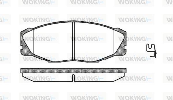 Woking P5433.04 - Bremsbelagsatz, Scheibenbremse alexcarstop-ersatzteile.com