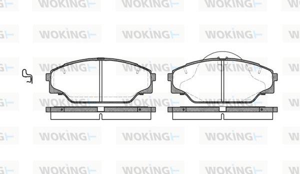 Woking P5423.04 - Bremsbelagsatz, Scheibenbremse alexcarstop-ersatzteile.com