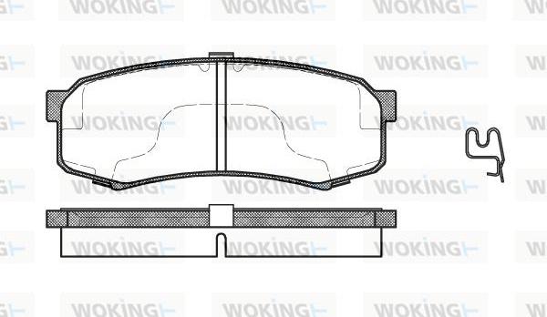 Woking P5133.04 - Bremsbelagsatz, Scheibenbremse alexcarstop-ersatzteile.com