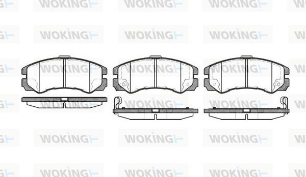 Woking P5253.22 - Bremsbelagsatz, Scheibenbremse alexcarstop-ersatzteile.com