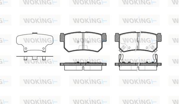 Woking P6463.62 - Bremsbelagsatz, Scheibenbremse alexcarstop-ersatzteile.com