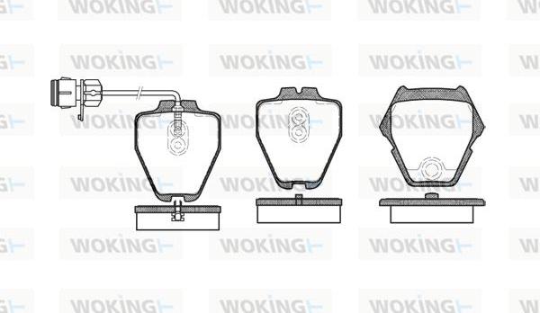 Woking P6523.12 - Bremsbelagsatz, Scheibenbremse alexcarstop-ersatzteile.com