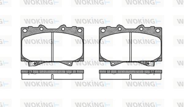 Woking P6073.04 - Bremsbelagsatz, Scheibenbremse alexcarstop-ersatzteile.com