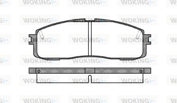 Woking P0993.10 - Bremsbelagsatz, Scheibenbremse alexcarstop-ersatzteile.com