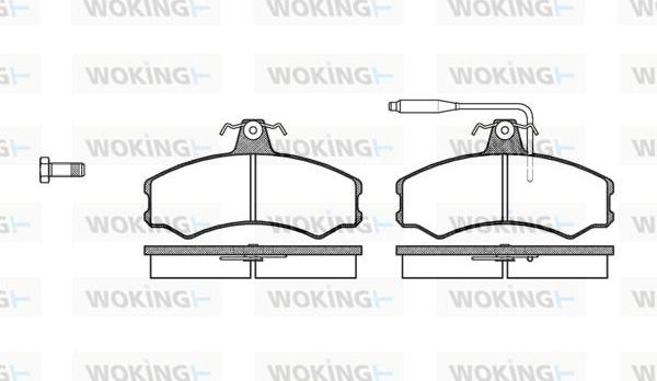 Woking P0433.02 - Bremsbelagsatz, Scheibenbremse alexcarstop-ersatzteile.com