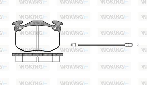 Woking P0633.02 - Bremsbelagsatz, Scheibenbremse alexcarstop-ersatzteile.com