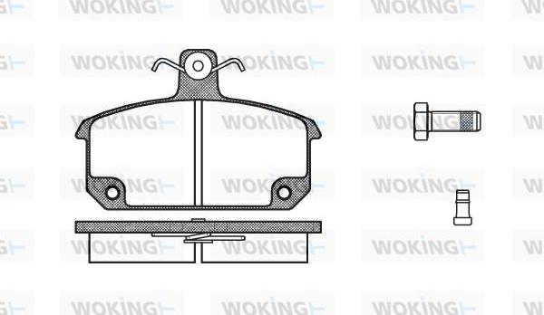 Woking P0043.02 - Bremsbelagsatz, Scheibenbremse alexcarstop-ersatzteile.com