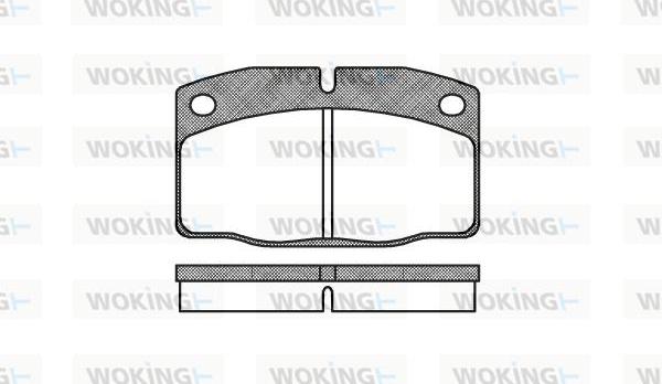 Woking P0013.00 - Bremsbelagsatz, Scheibenbremse alexcarstop-ersatzteile.com