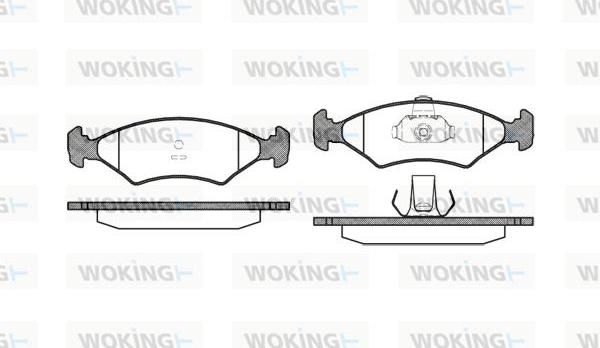 Woking P0193.10 - Bremsbelagsatz, Scheibenbremse alexcarstop-ersatzteile.com