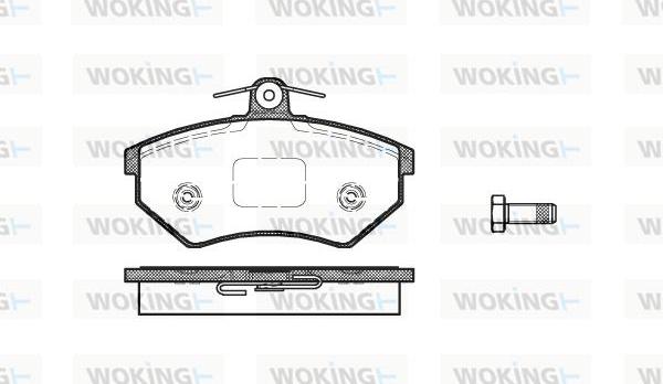 Woking P0343.40 - Bremsbelagsatz, Scheibenbremse alexcarstop-ersatzteile.com