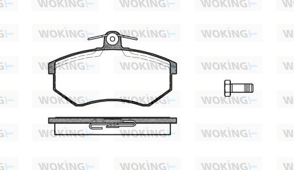 Woking P0343.10 - Bremsbelagsatz, Scheibenbremse alexcarstop-ersatzteile.com