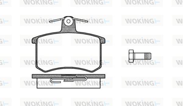 Woking P0353.00 - Bremsbelagsatz, Scheibenbremse alexcarstop-ersatzteile.com