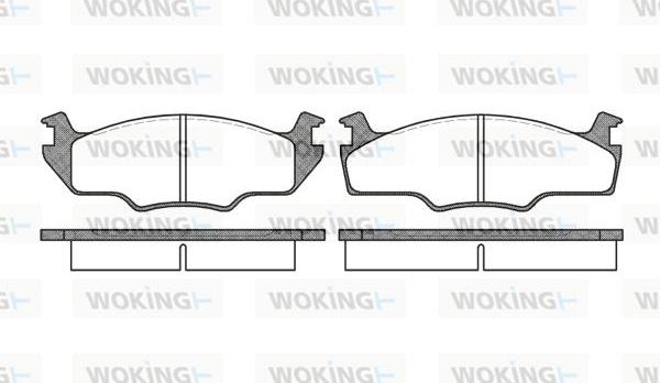 Woking P0213.10 - Bremsbelagsatz, Scheibenbremse alexcarstop-ersatzteile.com