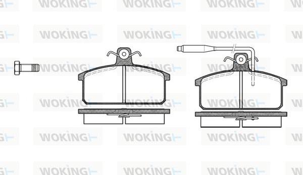 Woking P0283.02 - Bremsbelagsatz, Scheibenbremse alexcarstop-ersatzteile.com