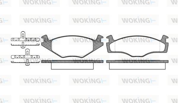 Woking P0713.10 - Bremsbelagsatz, Scheibenbremse alexcarstop-ersatzteile.com