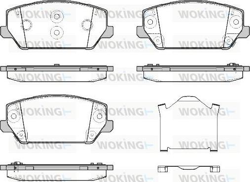 Woking P19093.02 - Bremsbelagsatz, Scheibenbremse alexcarstop-ersatzteile.com