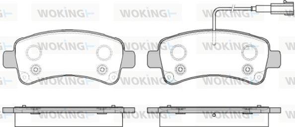 Woking P14883.02 - Bremsbelagsatz, Scheibenbremse alexcarstop-ersatzteile.com