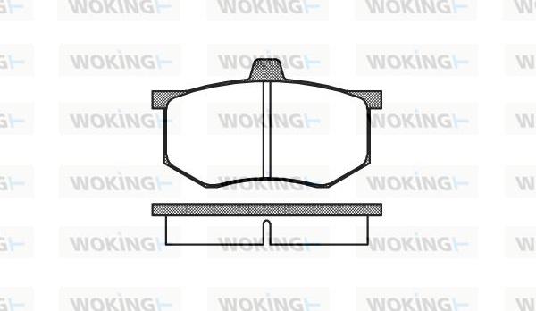 Woking P1433.00 - Bremsbelagsatz, Scheibenbremse alexcarstop-ersatzteile.com