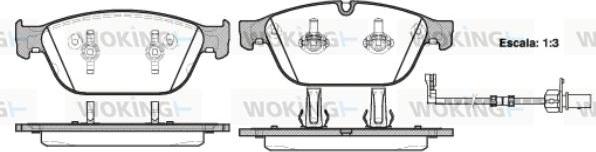 Woking P15433.02 - Bremsbelagsatz, Scheibenbremse alexcarstop-ersatzteile.com