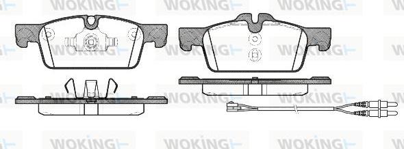 Woking P15613.01 - Bremsbelagsatz, Scheibenbremse alexcarstop-ersatzteile.com