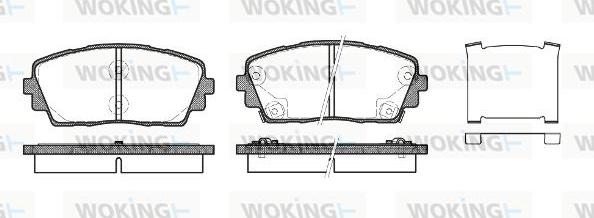 Woking P15813.02 - Bremsbelagsatz, Scheibenbremse alexcarstop-ersatzteile.com