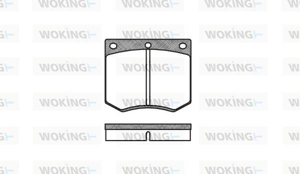 Woking P1633.00 - Bremsbelagsatz, Scheibenbremse alexcarstop-ersatzteile.com